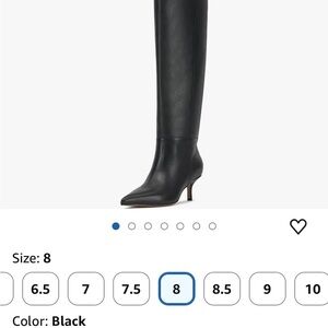 Black knee high wide leg slouch boot